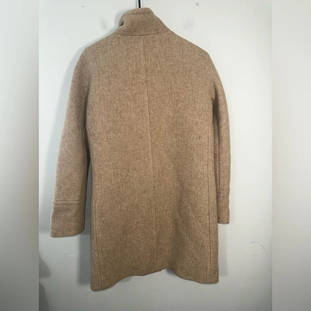 J.Crew Stadium-Cloth Cocoon Coat in Camel Beige Size 2 - Italian Nello Gori Wool - Picture 7 of 11